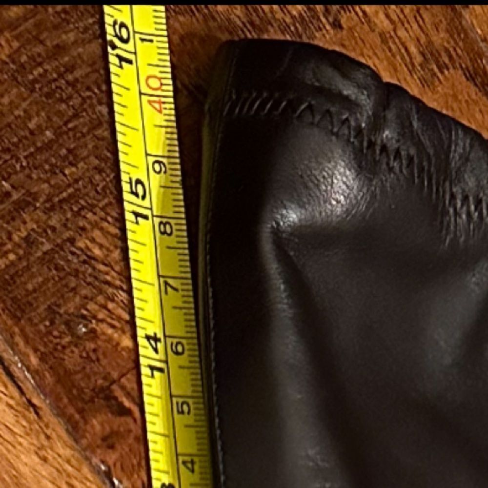 CHANEL Black Leather CC Logo Wedge Boots - Picture 14 of 14
